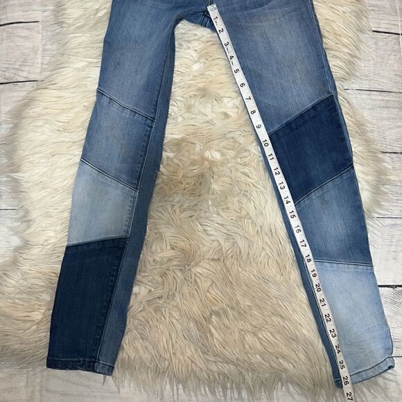Hudson Jeans Skinny Denim Patch Jeans Girls sz 10 FLAW Stretch - Picture 7 of 8